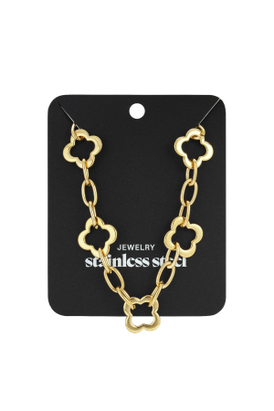 Colliers En Acier Inoxydable Clover, Série Décontractée, Simple Et Quotidienne, Bijoux Pour Femmes h5 Image5