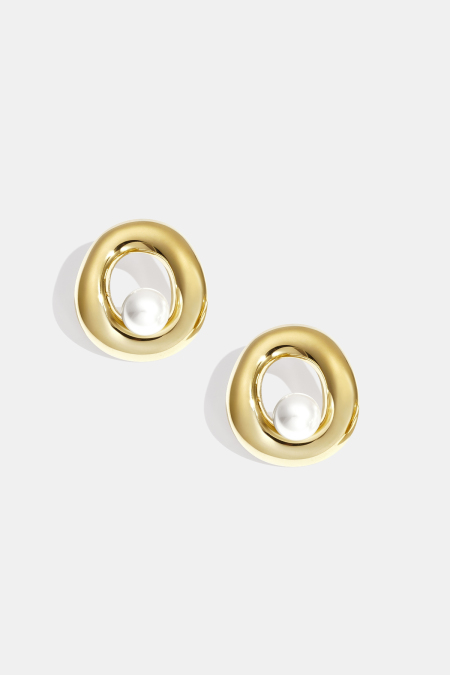 Boucles D'Oreilles Puces En Acier Inoxydable, Style Rond, Collection Décontractée Et Simple Pour Femmes