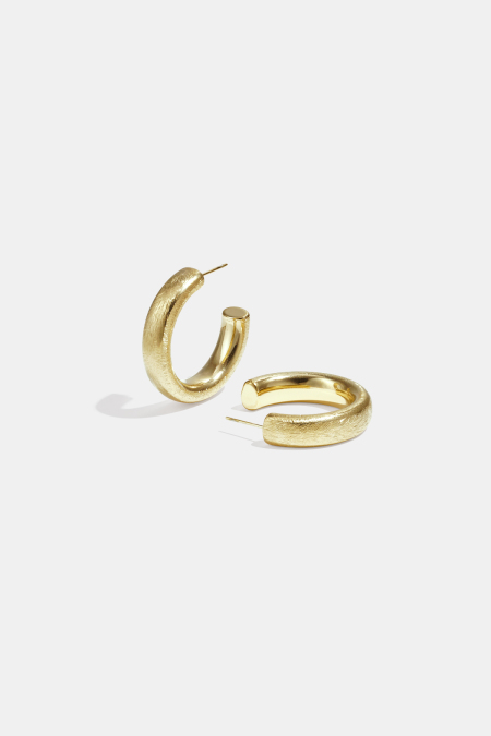 Boucles d'oreilles créoles en acier inoxydable, style décontracté et simple, collection femme