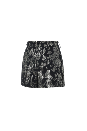 Shorts Femme En Fibre De Polyester Tissée Imprimé Floral Élégant h5 Image2