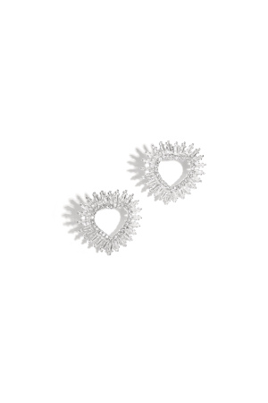 Boucles D'Oreilles À Tige En Cuivre En Forme De Cœur, Élégantes, De Noël, Luxueuses, Bijoux Pour Femmes h5 Image5