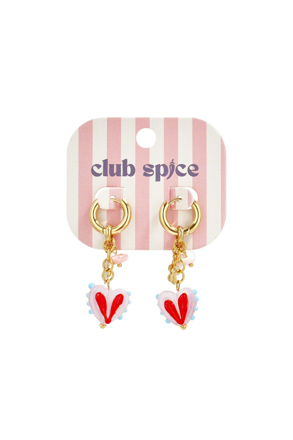 Boucles D'Oreilles Avec Des Breloques En Forme De Cœur Colorées Image6