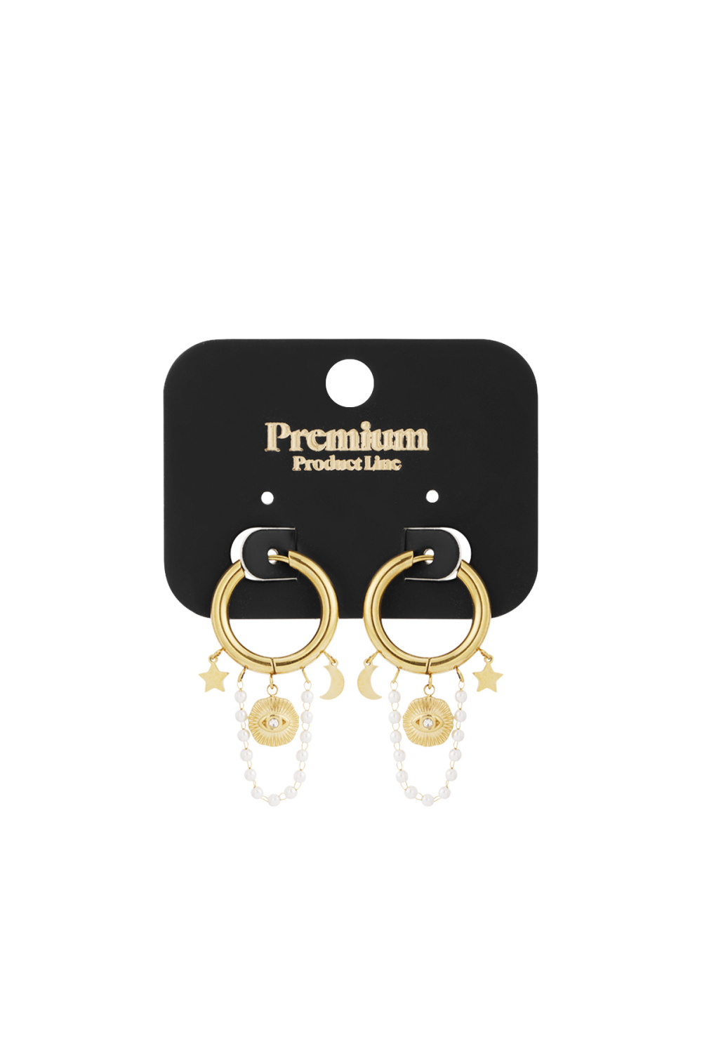 Boucles D'Oreilles Lune En Perles Image3