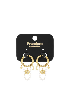 Boucles D'Oreilles Lune En Perles h5 Image3