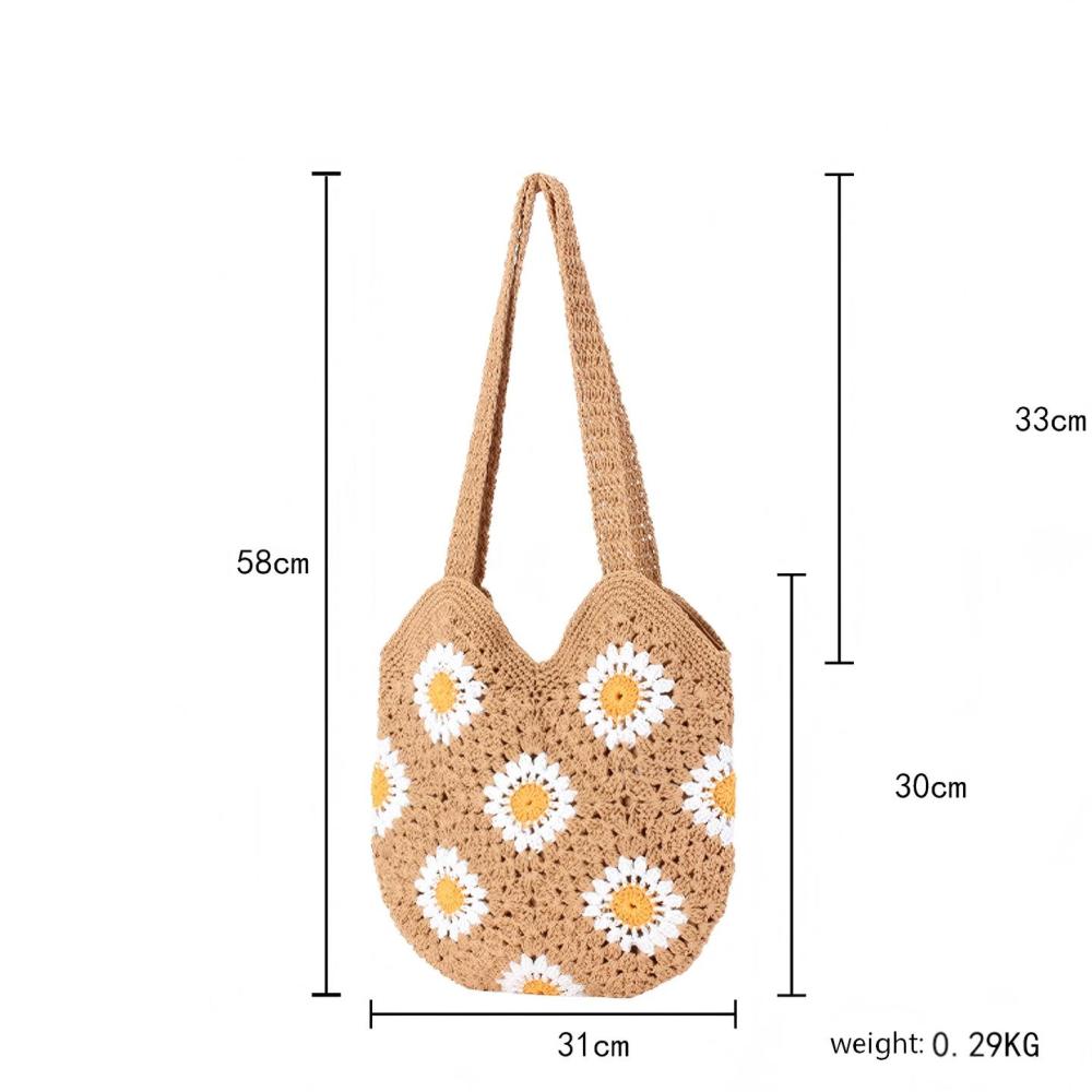 Sacs De Plage Daisy Vacation En Coton Tissé Pour Femmes h5Image5