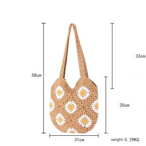 Sacs De Plage Daisy Vacation En Coton Tissé Pour Femmes h5 Image5