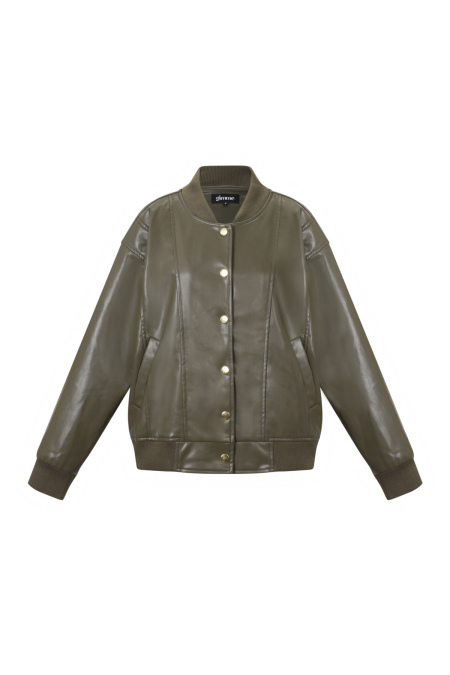 Tissu Polyester Fibre Veste Bomber Femme Automne/Hiver Style Urbain 2