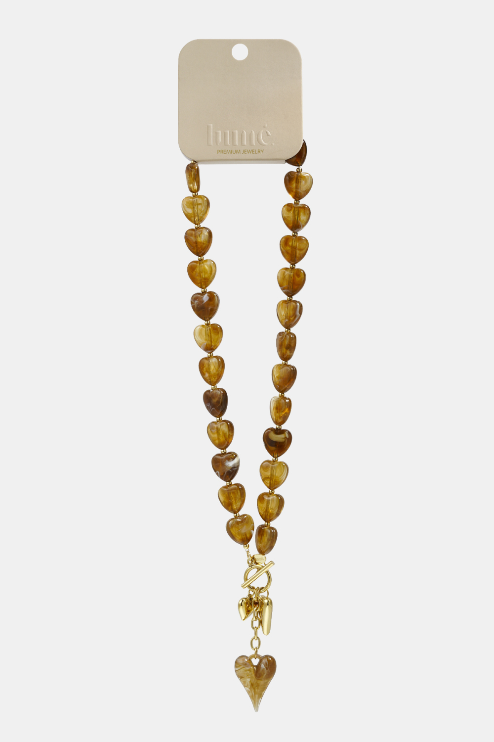 Collier De Perles Avec Breloques En Forme De Cœur Image6