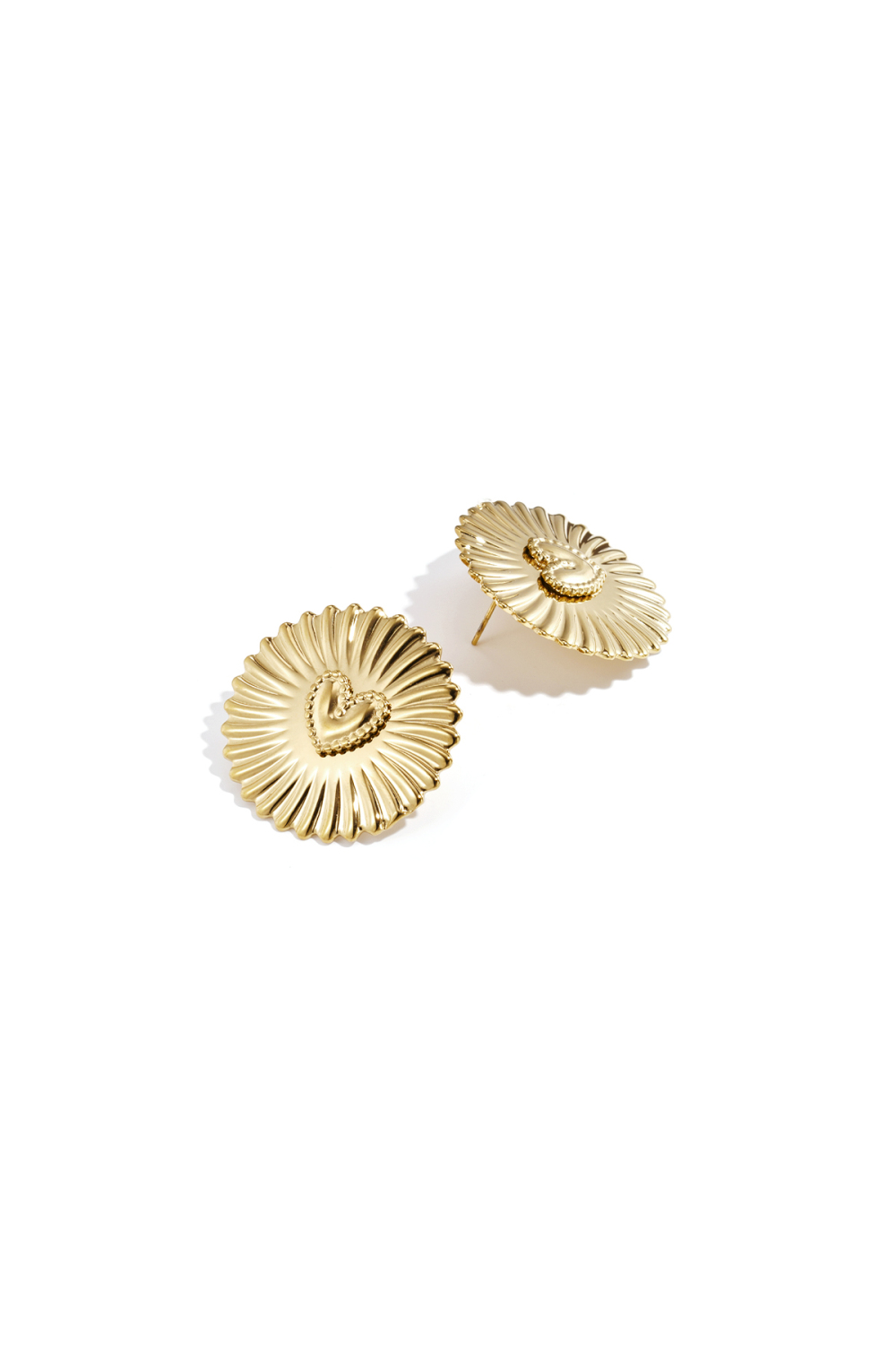 Boucles D'Oreilles Pendantes Scintillantes En Forme De Pièce De Cœur h5Image2
