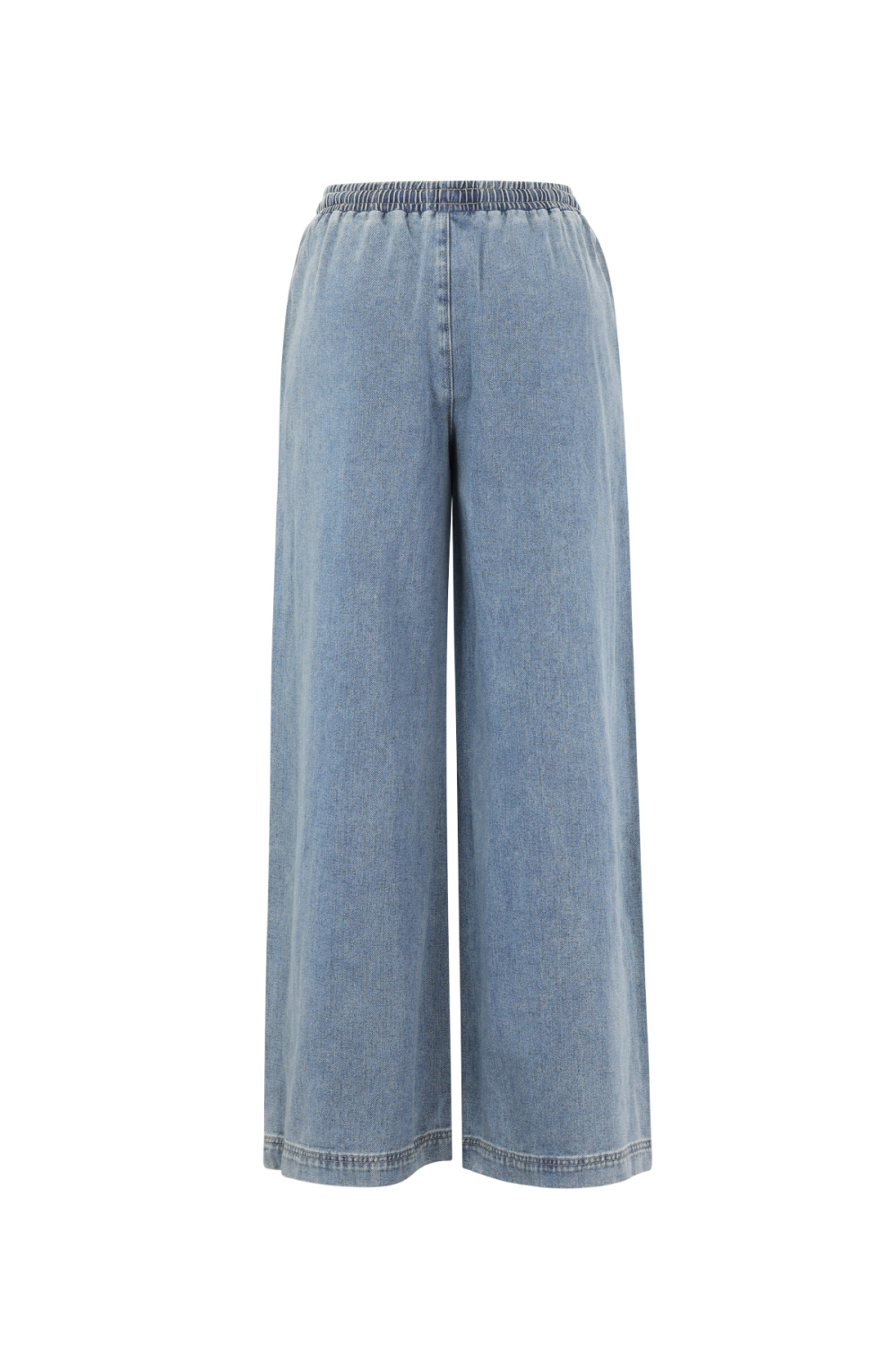 Coton Tissé Pantalon Large Femme Style Sportif Couleur Unie Image3