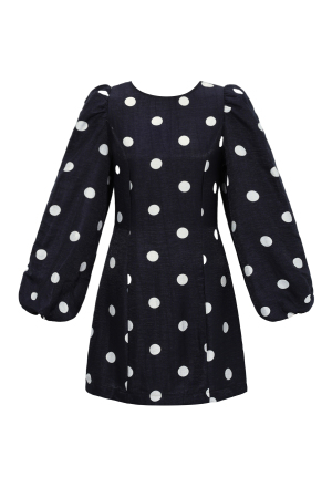 Tissu Polyester Fibre Robe Mini Femme Élégante Points h5 