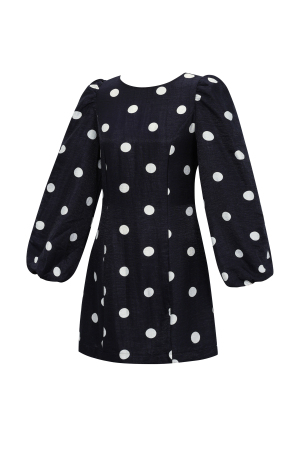 Tissu Polyester Fibre Robe Mini Femme Élégante Points h5 Image2