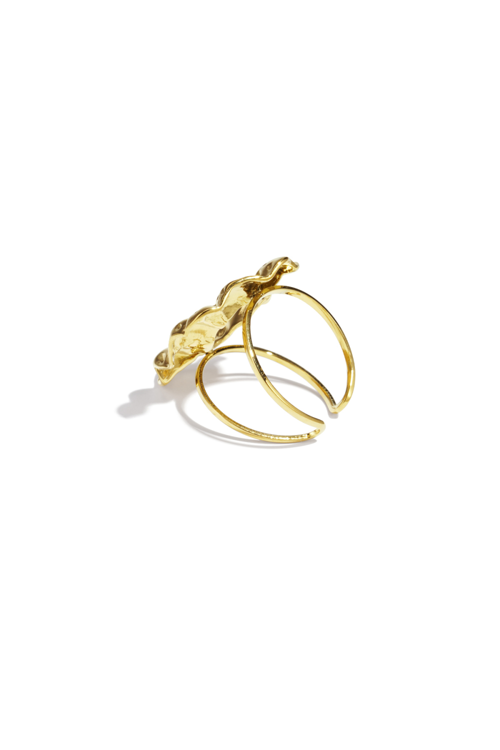 Bagues De Déclaration En Acier Inoxydable De Forme Irrégulière, Série Décontractée, Simple Et Quotidienne, Bijoux Pour Femmes Image2