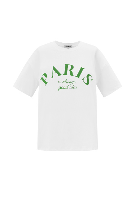 Cotton T-shirt Femme Casual Letters 2
