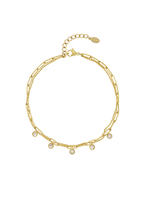 Bracelet de cheville à chaîne scintillante
