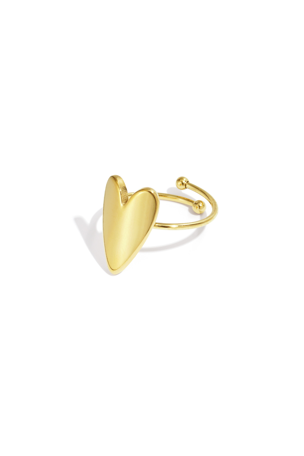 Bagues Minimalistes En Acier Inoxydable, Style Cœur, Décontractées, Simples Et Quotidiennes, Bijoux Pour Femmes 