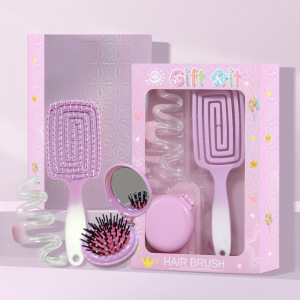 Ensemble De Peignes Et Brosses À Cheveux Polyvalentes À Coussin D'Air Pour Femmes h5 