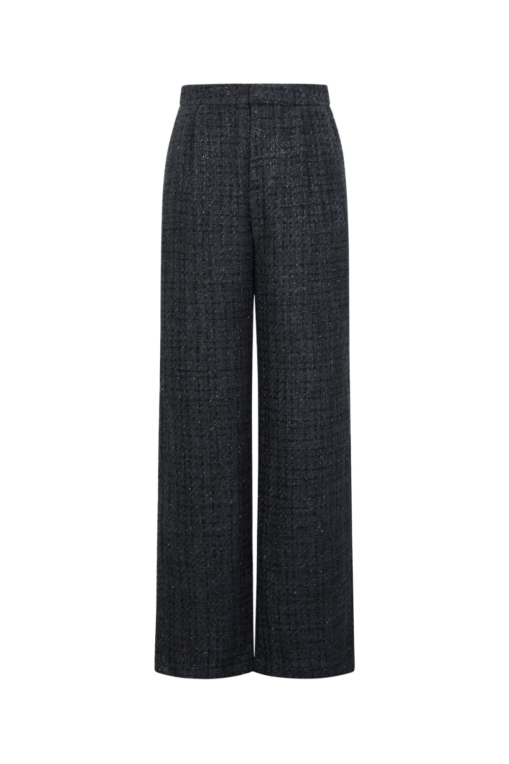 Tissu En Fibre De Polyester Femmes Pantalon Droit Élégant À Carreaux Automne/Hiver 