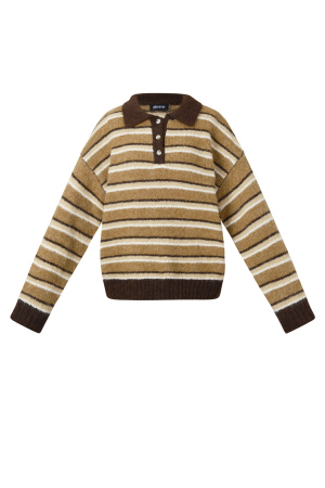 Pull Polo En Maille À Rayures h5 