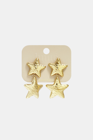 Boucles D'Oreilles Pendantes En Acier Inoxydable, Collection Étoile, Style Décontracté Et Simple Pour Femmes h5 Image4