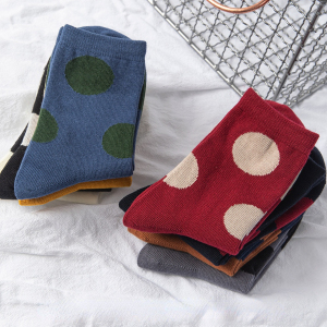 1 Paire De Chaussettes Mi-Mollet Adorables À Pois Pour Femme h5 Image3