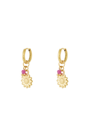Boucles D'Oreilles Pétales Roses h5 