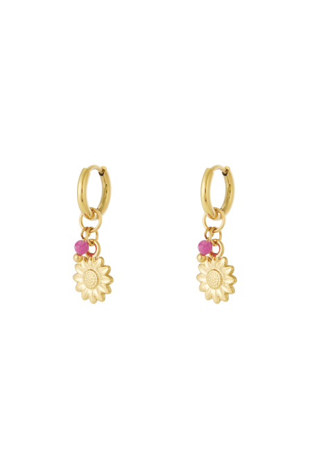Boucles d'oreilles pétales roses