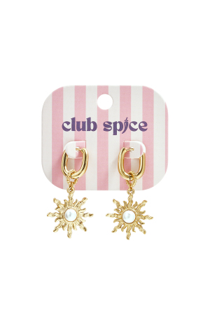 Boucles D'Oreilles Squovales Avec Breloque Soleil Bohème h5 Image3