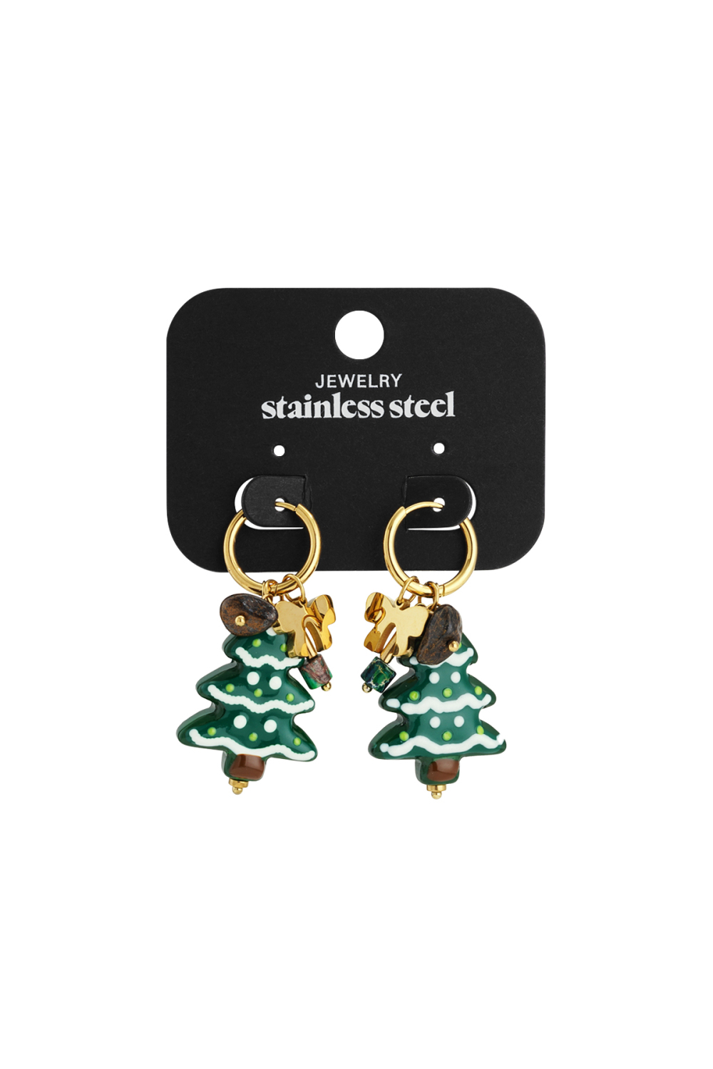 Boucles D'Oreilles Pendantes En Acier Inoxydable, Série Simple Et Décontractée De Noël, Bijoux Pour Femmes Image5