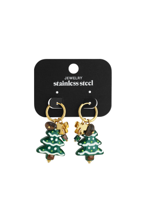Boucles D'Oreilles Pendantes En Acier Inoxydable, Série Simple Et Décontractée De Noël, Bijoux Pour Femmes h5 Image5