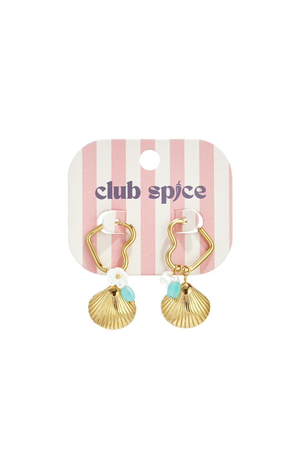 Boucles D'Oreilles Créoles En Forme De Cœur Avec Breloques Image5