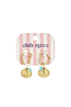 Boucles D'Oreilles Créoles En Forme De Cœur Avec Breloques h5 Image5