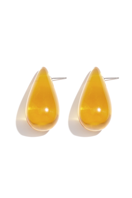 Boucles d'oreilles avec clous en résine en forme de larme