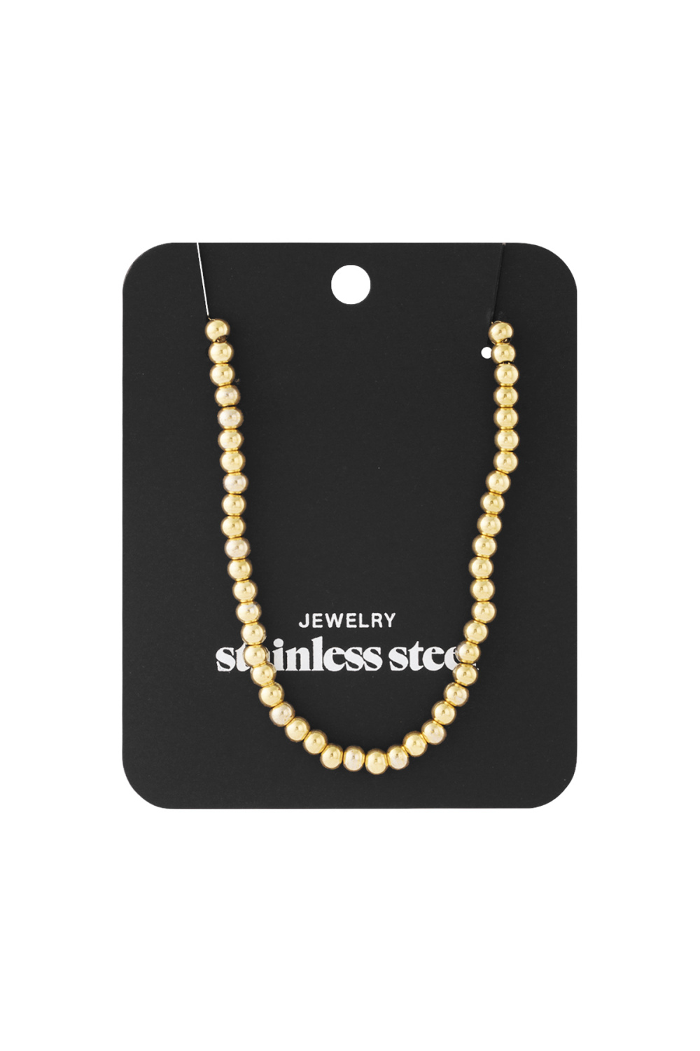 Collier De Perles Solides - 5 Mm h5Image4