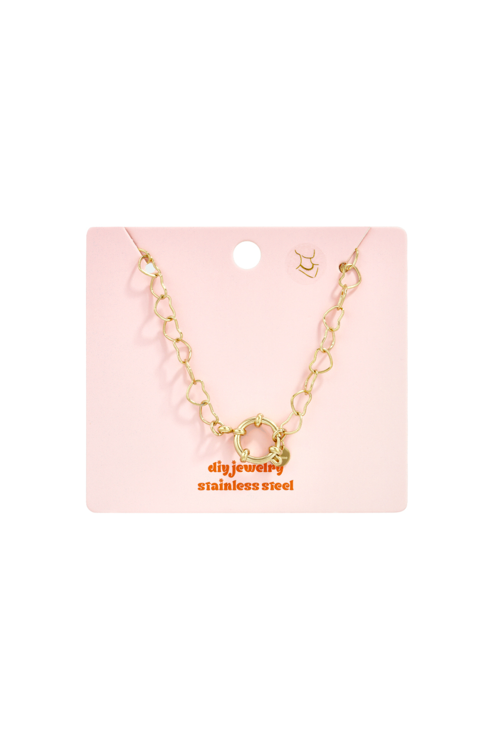 Bracelet-Collier 2 En 1 Avec Maillons En Forme De Cœur Image5