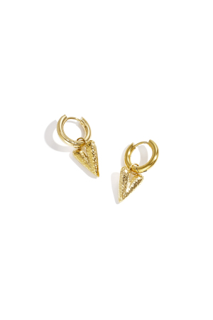 Boucles D'Oreilles Avec Pendentif Cœur Structuré h5 