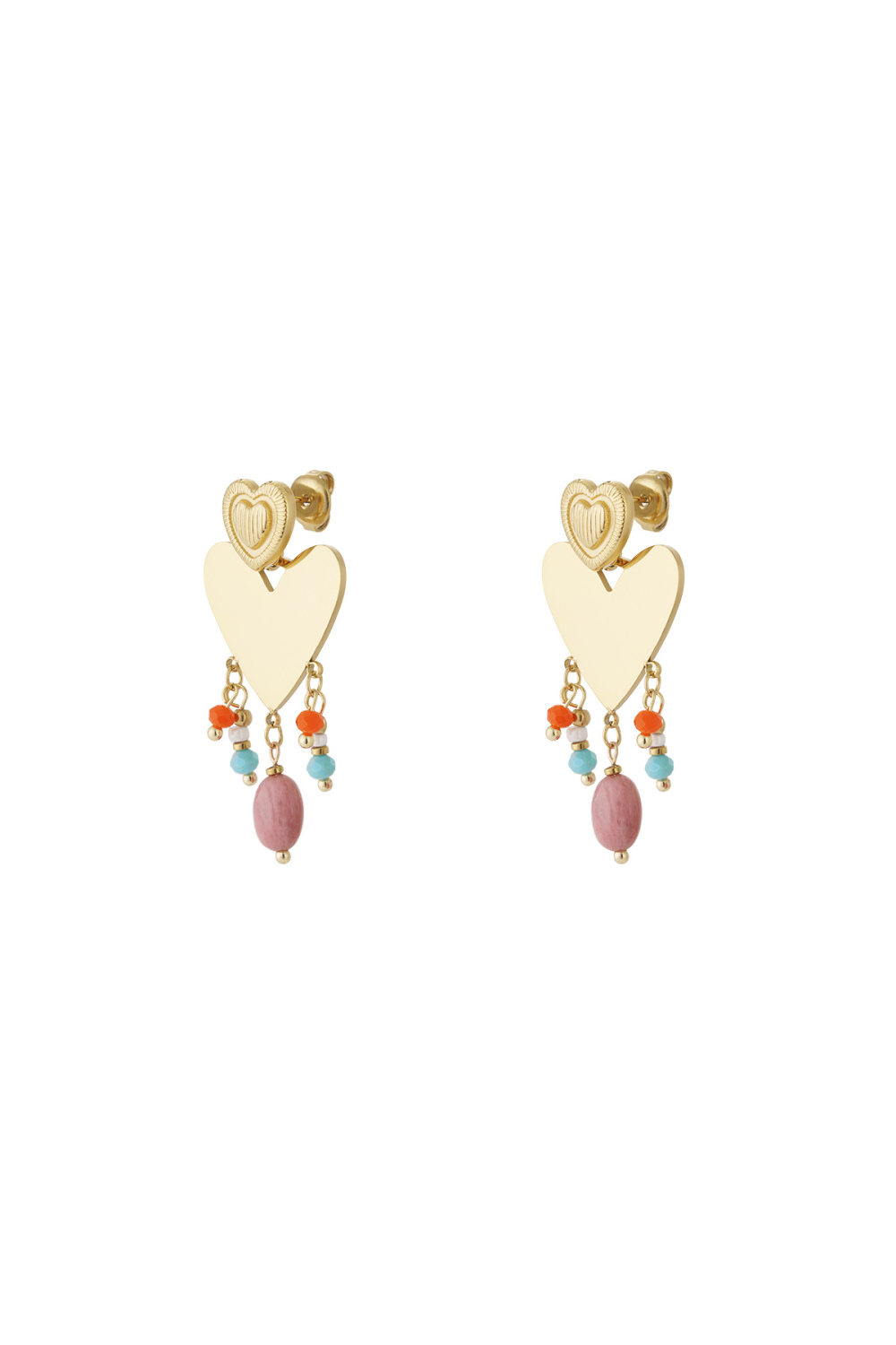 Boucles D'Oreilles Pendantes En Forme De Cœur Image3