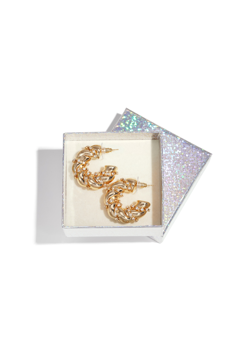 Boucles D'Oreilles Créoles En Fer, Élégantes, Luxueuses, De Noël, Pour Femmes Image2