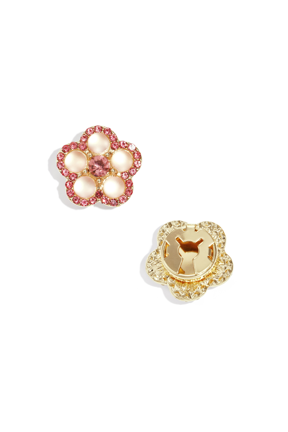 Boutons De Manchette En Alliage, Motif Floral, Collection Décontractée Et Simple Pour Femme Image3