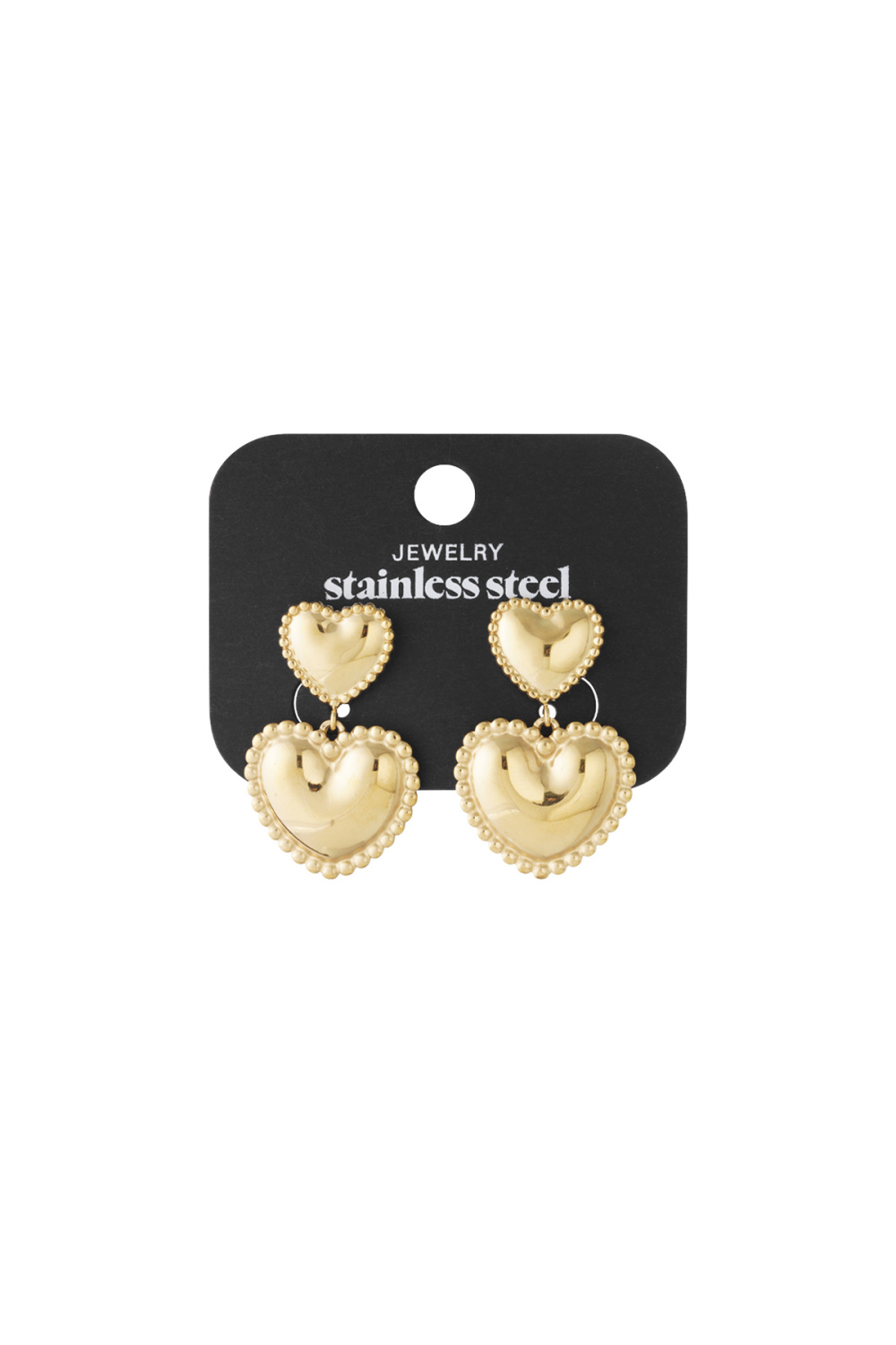 Boucles D'Oreilles Pendantes En Acier Inoxydable, Style Cœur, Décontractées, Simples Et Quotidiennes, Bijoux Pour Femmes Image4