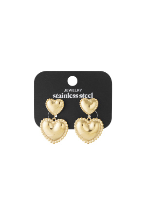Boucles D'Oreilles Pendantes En Acier Inoxydable, Style Cœur, Décontractées, Simples Et Quotidiennes, Bijoux Pour Femmes h5 Image4