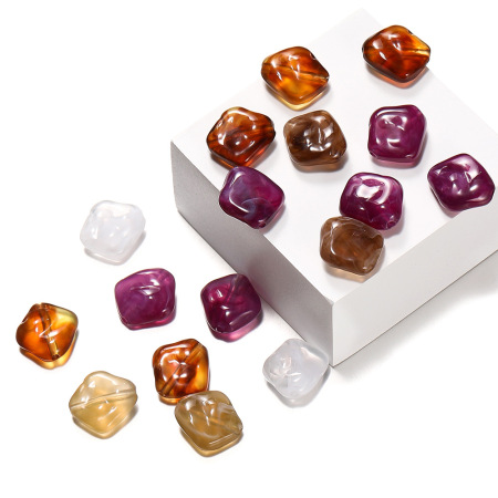 1 sachet de perles acryliques de forme irrégulière pour bijoux DIY