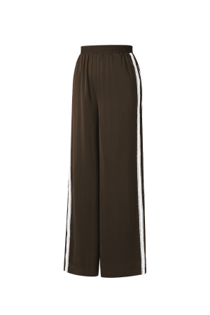 Tissu En Fibre De Polyester Femmes Pantalon Droit Sportif Contraste De Couleurs h5 Image2