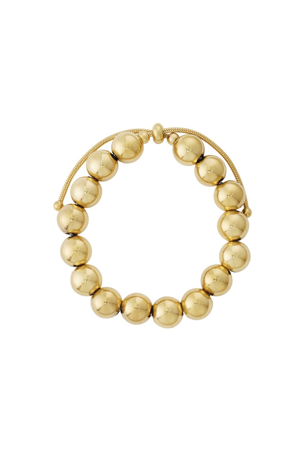 Bracelet À Perles Creuses - 12 Mm