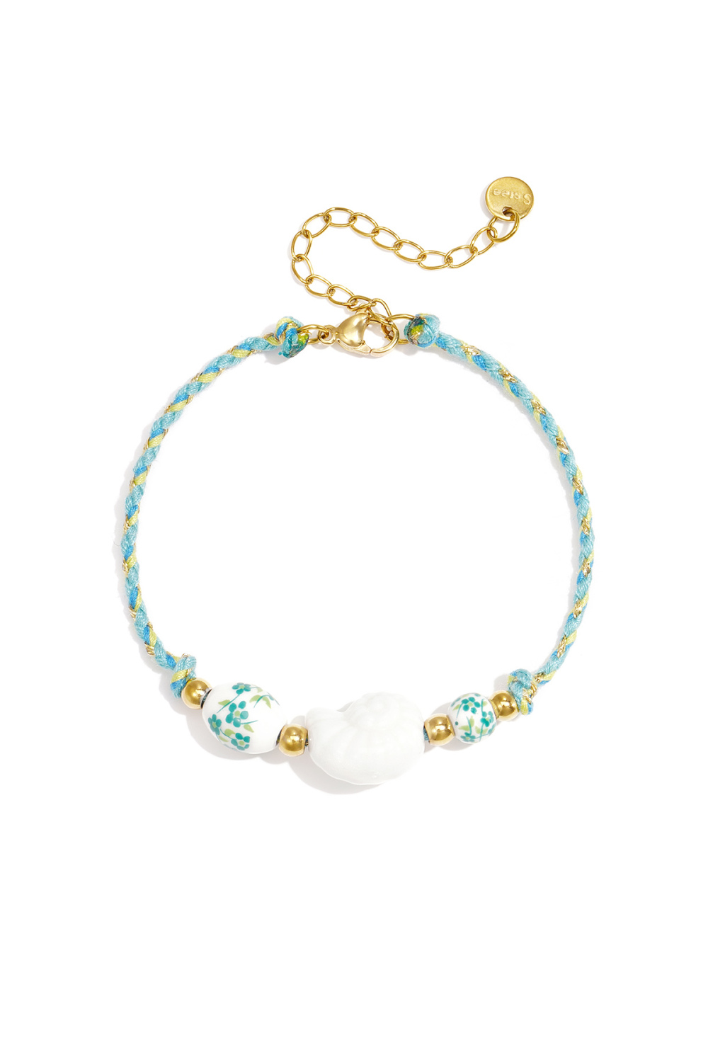 Bracelet En Corde Orné De Perles À Motifs De Coquillages Et De Fleurs Image4
