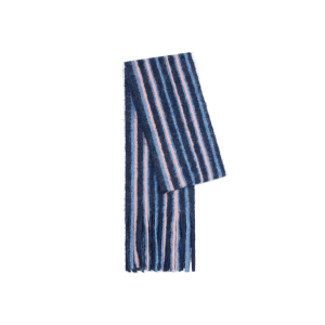 Écharpe D'Hiver Striée À Pompons En Laine Et Polyester, 1 Pièce, À Blocs De Couleurs h5 Image5