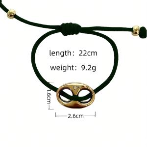 Bracelets Tressés En Alliage Coloré De Forme Irrégulière Pour Femmes h5 