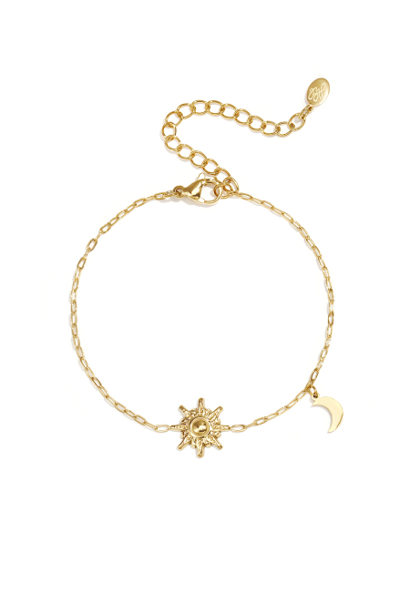 Bracelets à breloques en acier inoxydable, collection Sun Casual Daily Simple, bijoux pour femmes