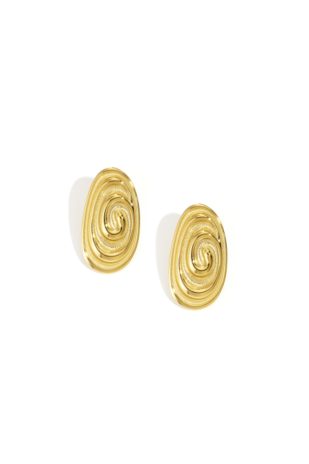 Boucles d'oreilles à tige en acier inoxydable de forme irrégulière, série décontractée et simple pour femmes