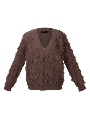 Pull En V À Franges h5 